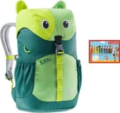 Deuter Sonderset: Kinderrucksack Kikki + STABILO Buntstifte Woody 3 In1, 10 Farben Inkl. Spitzer